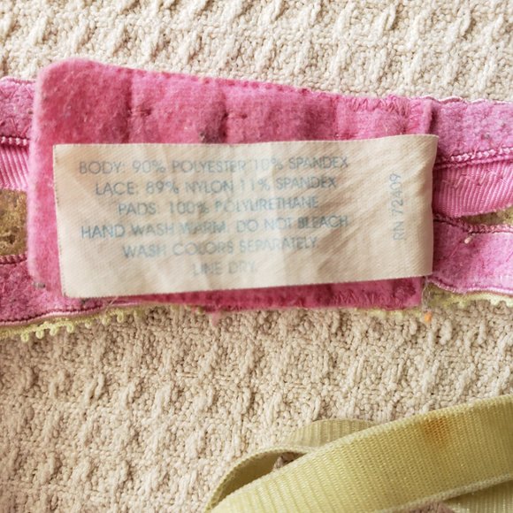 René Rofé Pink & Green Lace Bra – Size 36B - Picture 11 of 16